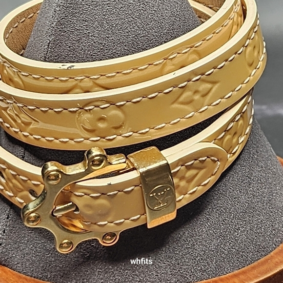 Louis Vuitton Vernis Powder Yellow Leather Bracelet - Picture 3 of 6
